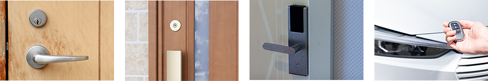 4種類の鍵の写真